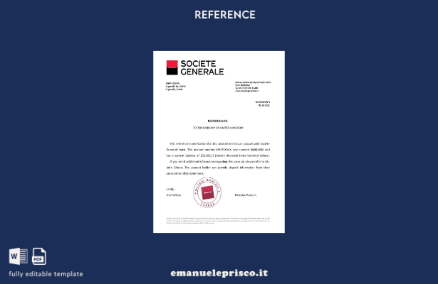 modello di riferimento della Serbia Societe Generale stile verificato